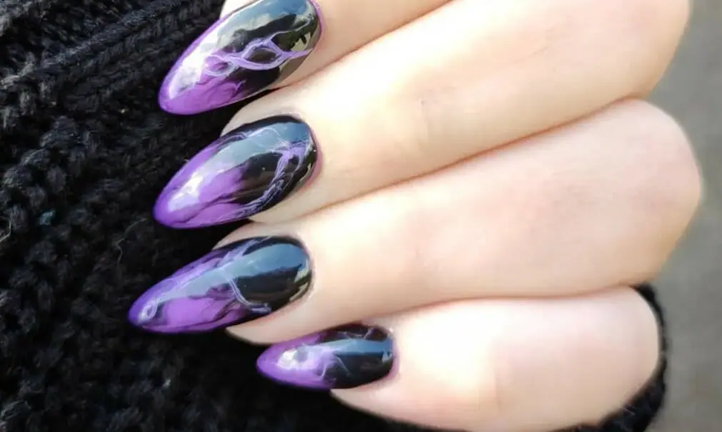 purple and black nail design ideas